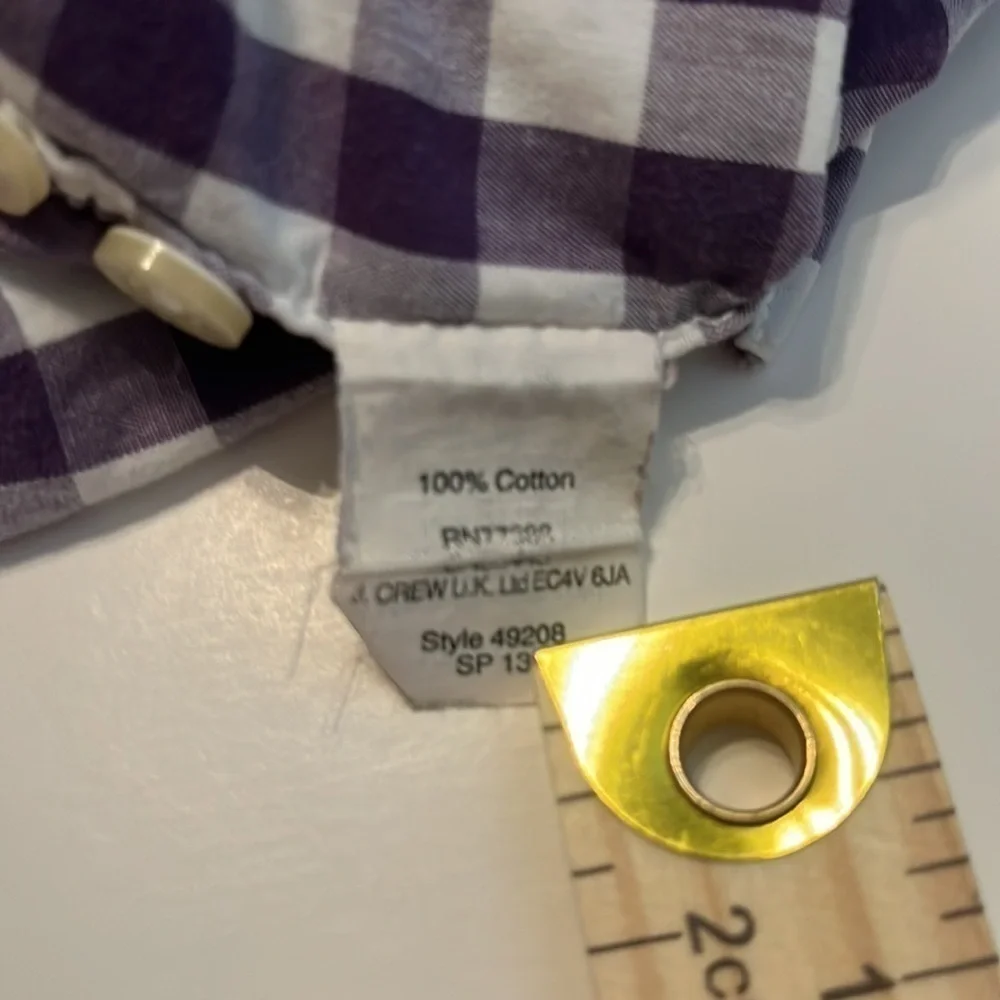 J. Crew Men's Purple Long Sleeve Button Down Slim Washed Shirt Size XS